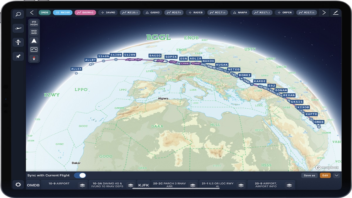 Navigraph釋出新版本航圖介面功能：Chart 8